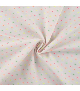 Coton Plumetis - Multicolore FLUO