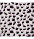 Viscose imprimée fond blanc Forme NOIRE et MAGENTA