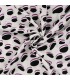 Viscose imprimée fond blanc Forme NOIRE et MAGENTA
