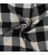 Viscose texturée écossaise NOIR et SABLE