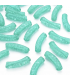 Perles acryliques Tubes Givrées - VERT
