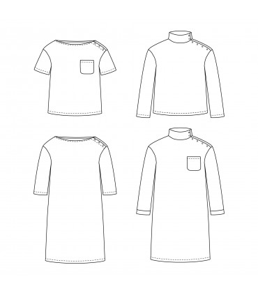 IKATEE : t-shirt ou robe marinière - QUIBERON KIDS