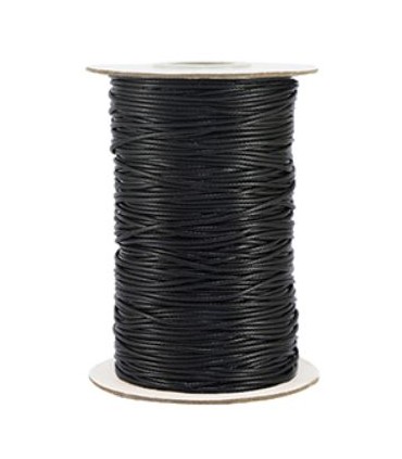 Fil macramé tressé 1mm Noire