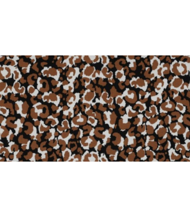 Viscose leopard MARRON NOIR BLANC
