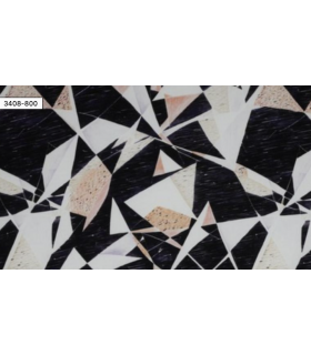 Viscose Graphique BLANC NOIR VIOLET
