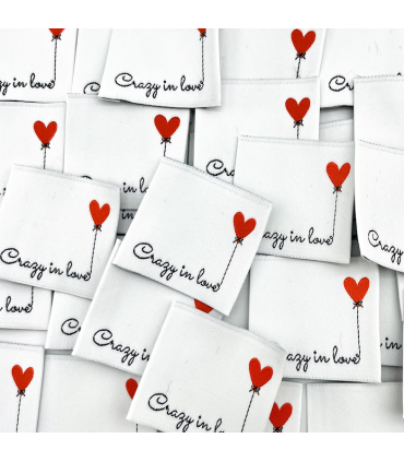 Etiquette tissée à coudre : Crazy in love