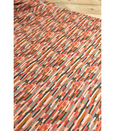 ÉGLANTINE ET ZOÉ : Popeline de viscose ROC Corail