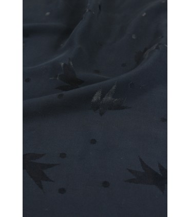 ÉGLANTINE ET ZOÉ : Jacquard de Viscose STRELI Bleu Marine