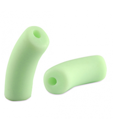 Perles acryliques gros tube mat - MENTHE