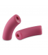 Perles acryliques gros tube mat - ROSE MAGENTA