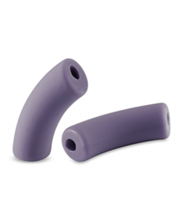 Perles acryliques gros tube mat - VIOLET