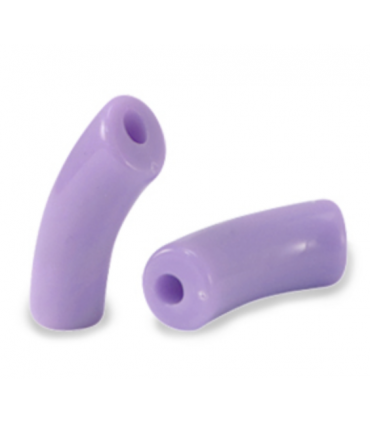 Perles acryliques gros tube - LILAS