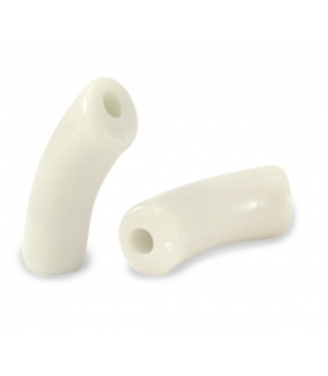 Perles acryliques Gros Tube BLANC CASSÉ