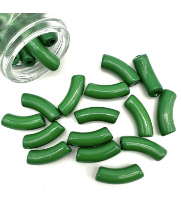 Perles acryliques Gros Tube VERT