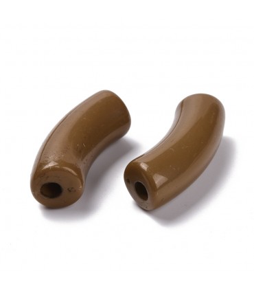 Perles acryliques Gros Tube MARRON