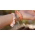 Perles chapelet coquillage chips - rose transparent
