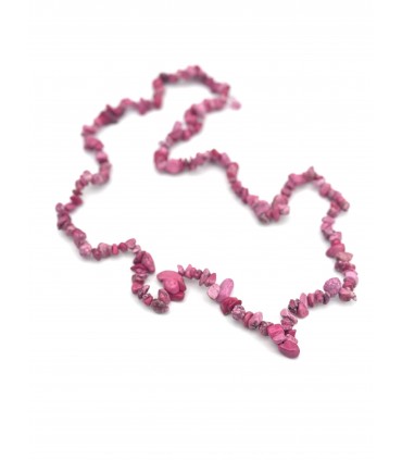 Perles chapelet coquillage chips - rose magenta