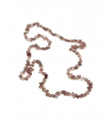 Perles chapelet coquillage chips - mauve gris
