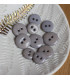 LISE TAILOR Bouton glitter deux trous 12mm GRIS