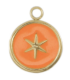 Pendentif en acier inoxydable étoile DORÉ ORANGE
