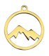 Pendentif en acier inoxydable montagne DORÉ