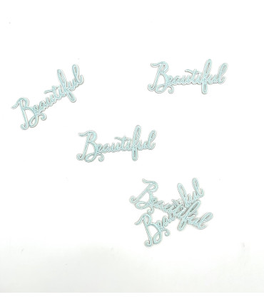 Thermocollant : Beautiful - Bleu ciel