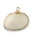 Pendentif coquille Saint-Jacques BLANC DORÉ