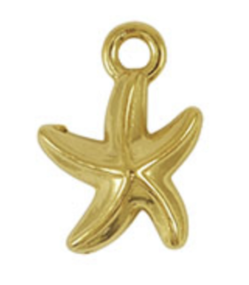 Pendentif en acier inoxydable Étoile de mer DORÉ