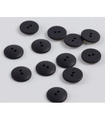 Bouton Couture Polyester Mat 12mm NOIR