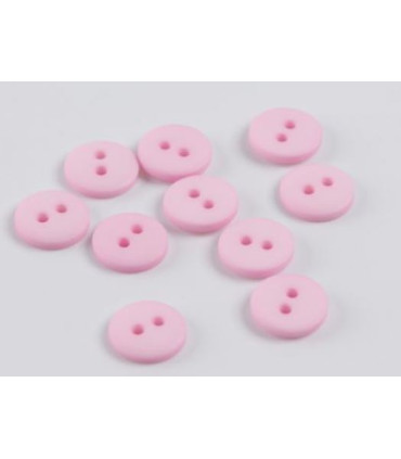 Bouton Couture Polyester Mat 14mm ROSE CLAIR