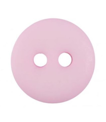 Bouton Couture Polyester Mat 14mm ROSE CLAIR