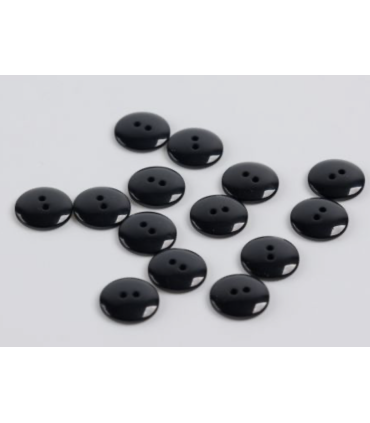 Bouton Couture Polyester Brillant 10mm NOIR