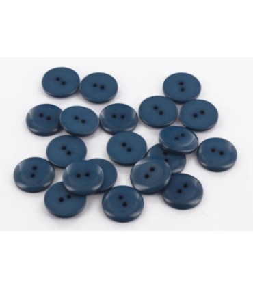 Bouton Couture Polyester Brillant 10mm BLEU INDIGO