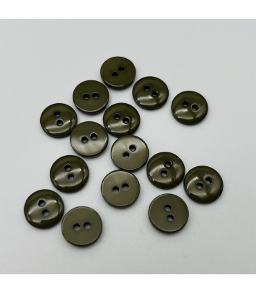 Bouton Couture Polyester Brillant 10mm KAKI