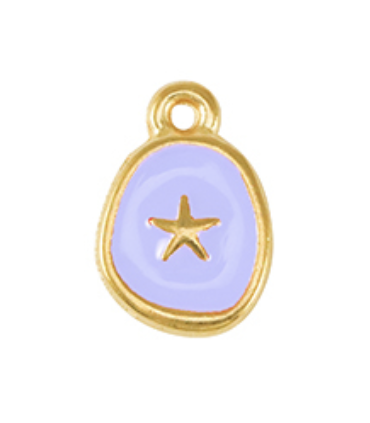 Pendentif étoile de mer DORÉ LILAS