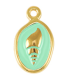 Pendentif coquillage DORÉ BLEU LAGON