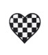 Thermocollant - Coeur Damier - NOIR