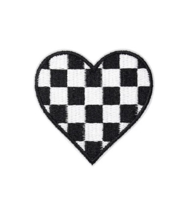 Thermocollant - Coeur Damier - NOIR