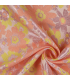 Jacquard à fleurs LUREX ORANGE ROSE JAUNE