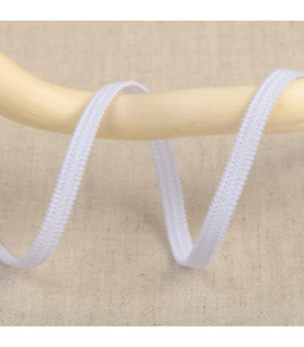 ELASTIQUE plat 5mm BLANC
