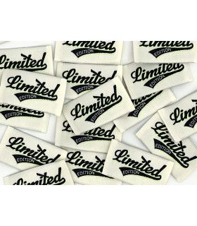 Étiquette tissée à coudre : Edition Limited - NOIR FLUO