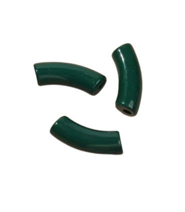 Perles acryliques Gros Tube - ÉMERAUDE
