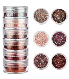 Lot de grosses paillettes - dégradé rose et orange