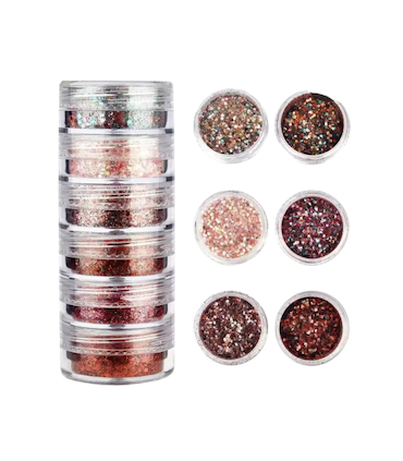 Lot de grosses paillettes - dégradé rose et orange