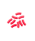 Perles acryliques Gros Tube FRAISE