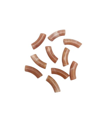 Perles acryliques Gros Tube VIEUX ROSE MARBRÉ