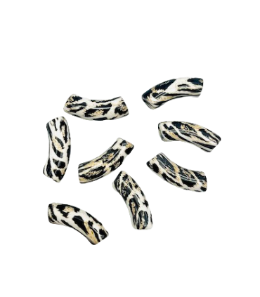 Perles acryliques Gros Tube - TIGRE
