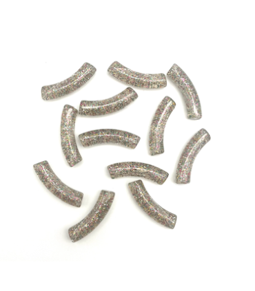Perles acryliques Tube - GLITTER MULTICOLORS