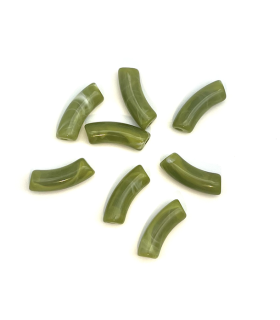 Perles acryliques Gros Tube MARBRÉ OLIVE
