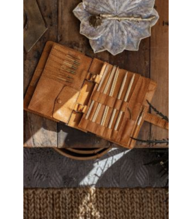 MUUD : étuit pour aiguilles à tricoter en cuir - CARITA WHISKY